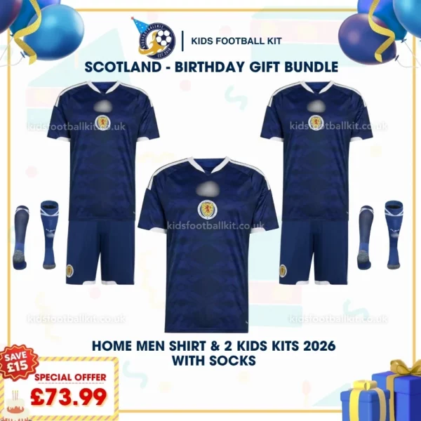 Scotland Home men and kids kits 2026 with socks-p