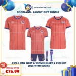 Scotland away men women and kids kits 2026 with socks-p