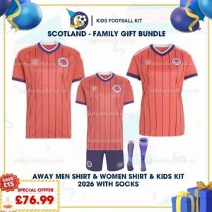 Scotland away men women and kids kits 2026 with socks-p