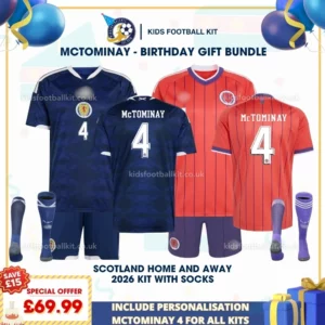 Scotland home and away kids kits 2026- McTOMINAY 4-p