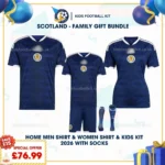 Scotland home men women and kids kits 2026 with socks-p