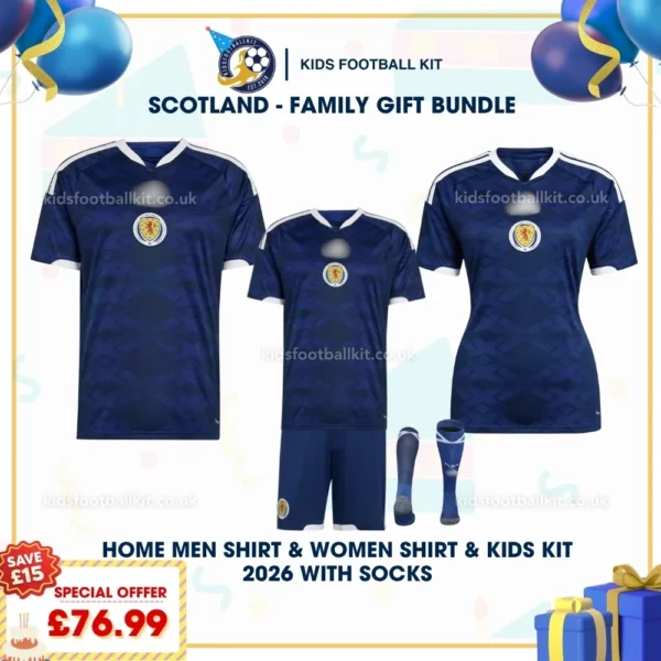 Scotland home men women and kids kits 2026 with socks-p