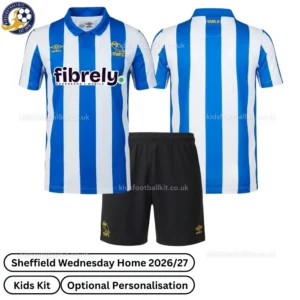 Sheffield Wednesday home kids kit 26_27-over view
