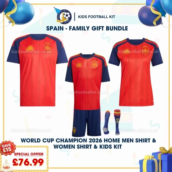 Spain home men shirt women shirt kids kits 2026-p