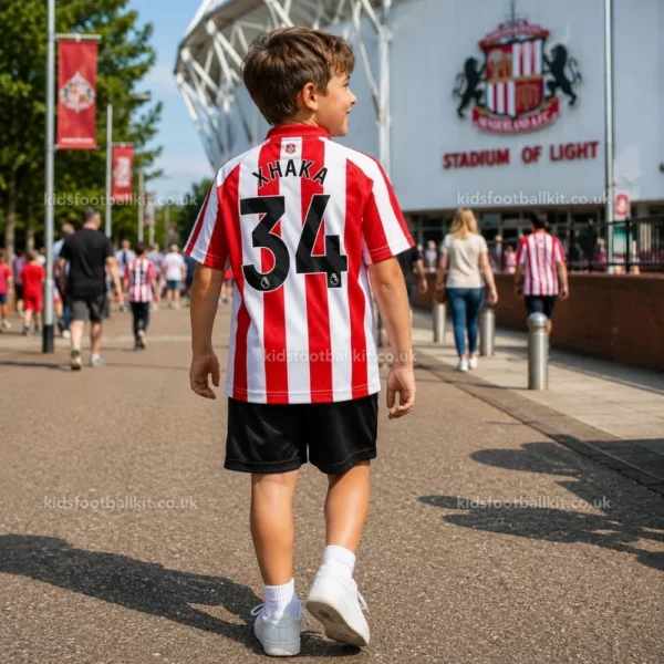 Sunderland Home kids kit 26_27-over view-XHAKA 34-image
