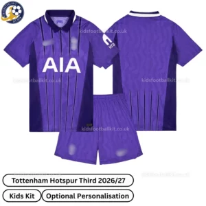 Tottenham third kids kit 26_27-over view
