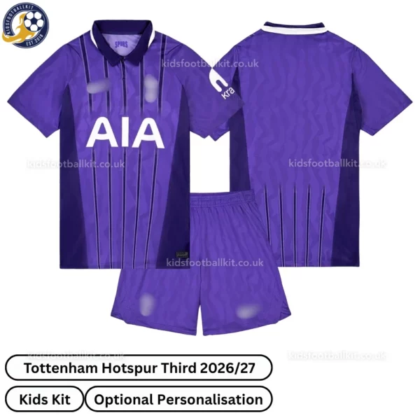 Tottenham third kids kit 26_27-over view