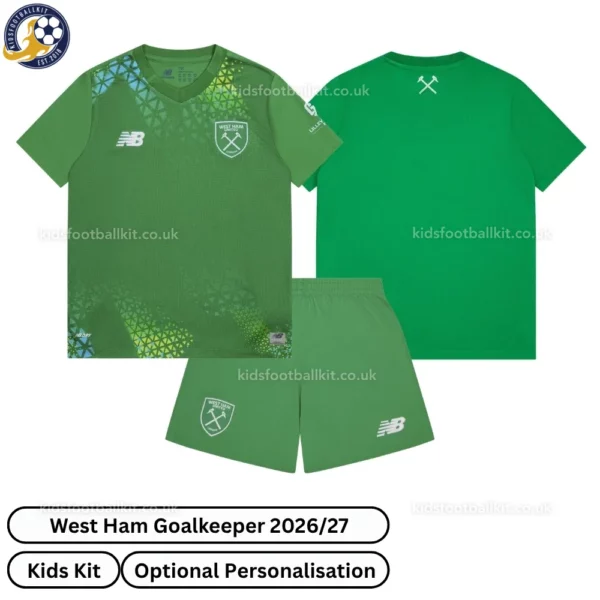 West Ham Goalkeeper Kids Kit 26_27-over view
