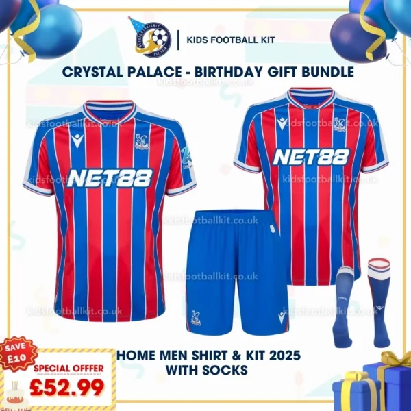 crystal palace home men shirt and kids kit 25_26-p