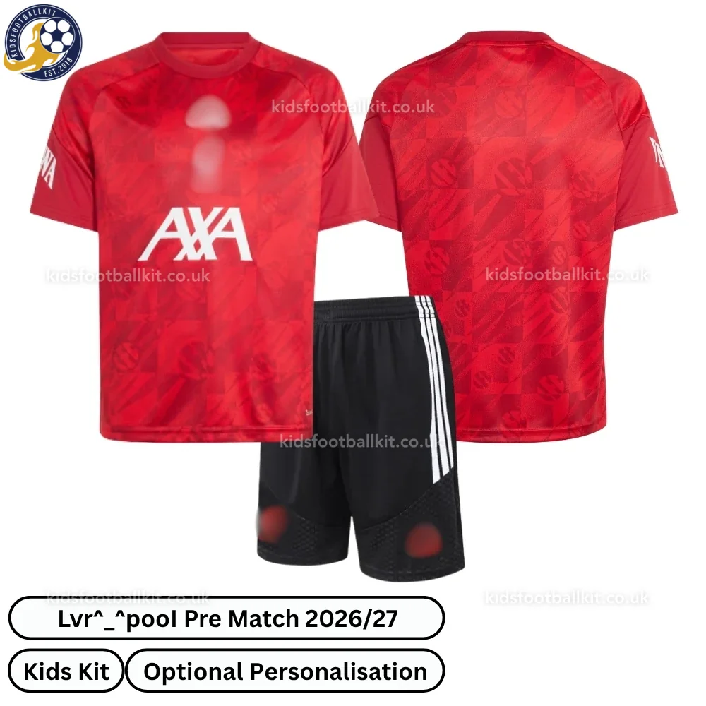 Lvr^_^pooI Pre Match Kids Football Kit 2026/27 (No socks)