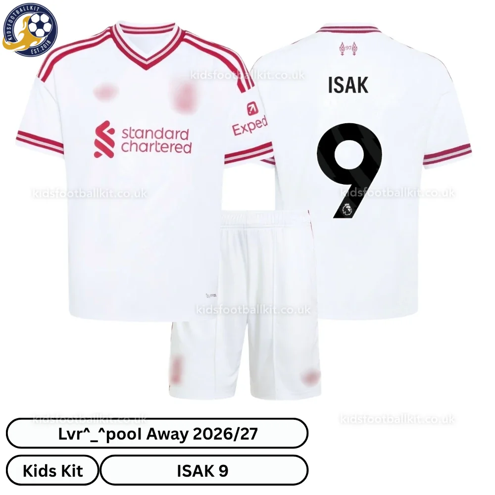 Lvr^_^pooI Away Kids Football Kit 2026/27 – ISAK 9 (No socks)