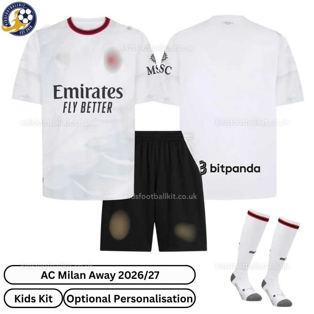 AC Milan Away Kids Football Kit 2026/27 (With socks)