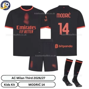 AC Milan Third Kids Kit 26_27-over view-MODRIĆ 14-with socks