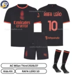 AC Milan Third Kids Kit 26_27-over view-RAFA LEÃO 10-with socks