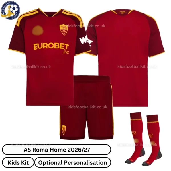 AS Roma Home kids kit 26_27-over view