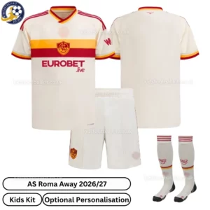 AS Roma away kids kit 26_27-over view-with socks