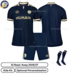Al Nassr Away Kids Kit with socks 26_27-over view