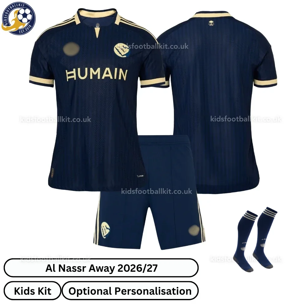 Al Nassr Away Kids Football Kit 2026/27 (With Socks)