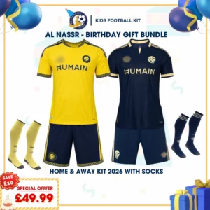 Al Nassr home and away kids kit with socks 26_27