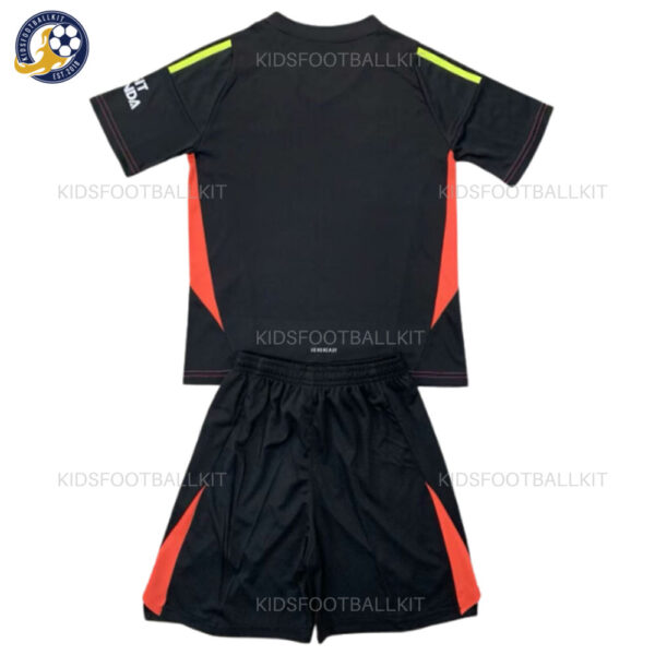 North London Red Goalkeeper Kids Football Kit 2024/25 (No Socks) - Black Back View