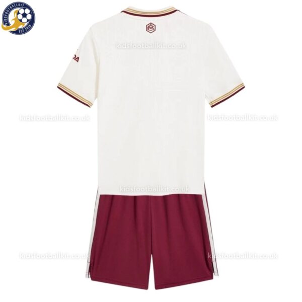 North London Red Third Kids Football Kit 2025/26 (With socks) Back View