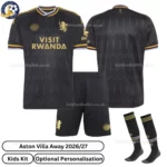 Aston Villa Away kids kit 26_27-over view-with socks