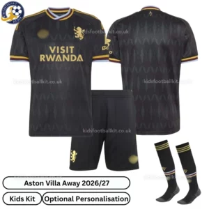 Aston Villa Away kids kit 26_27-over view-with socks
