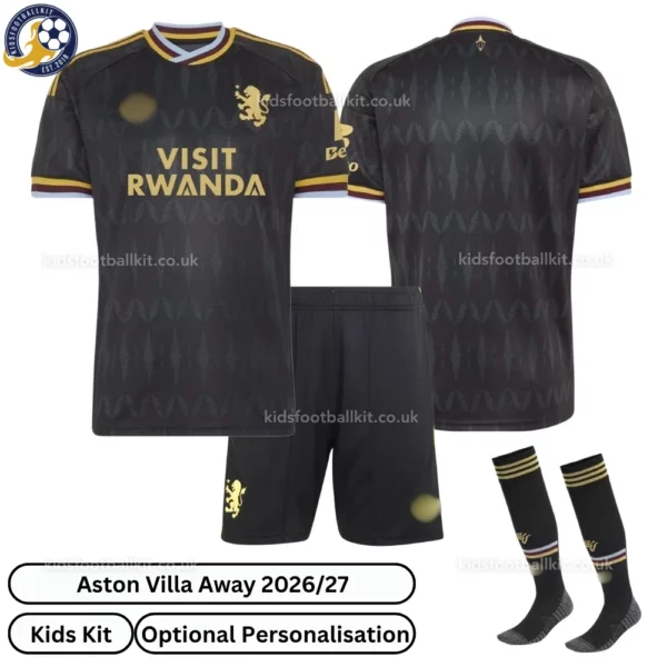Aston Villa Away kids kit 26_27-over view-with socks