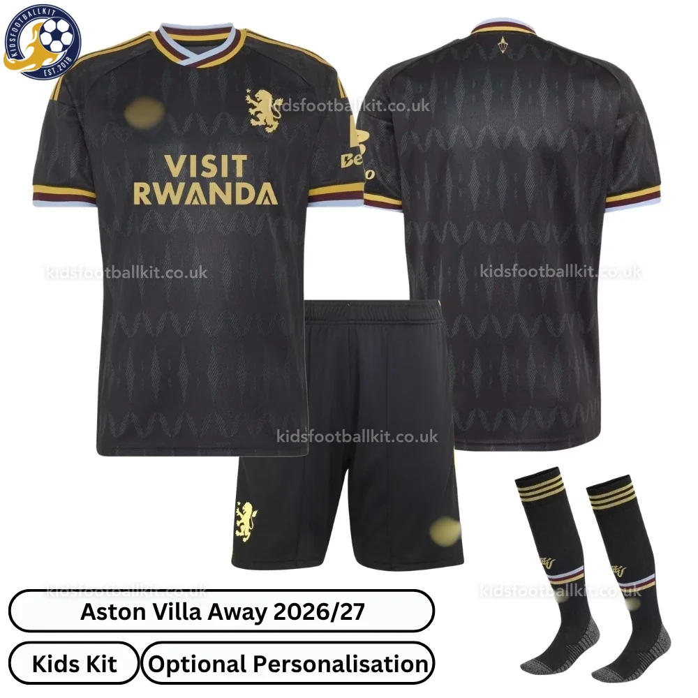 Aston Villa Away Kids Football Kit 2026/27 (With socks)