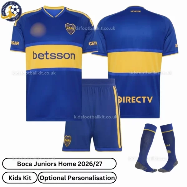 Boca Juniors home kids kit 26_27-over view