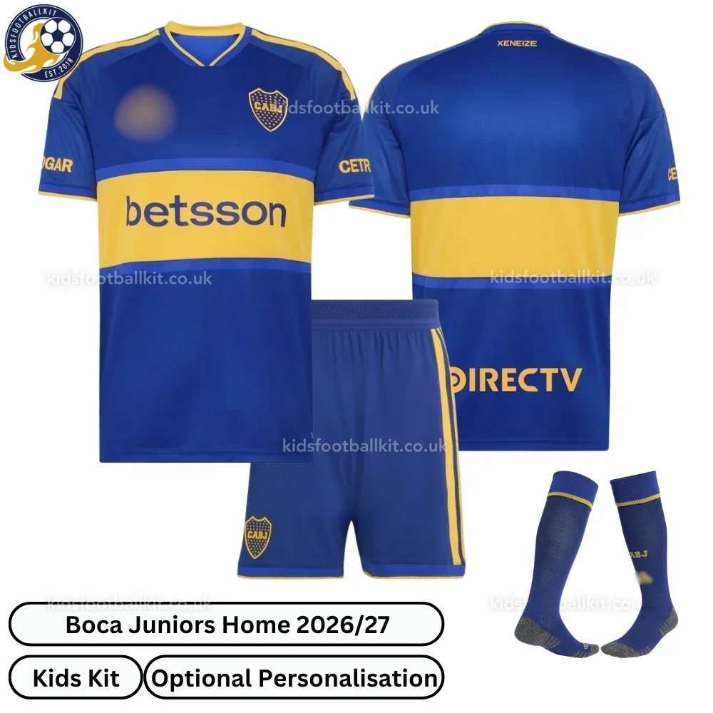 Atlético Boca Juniors Home Kids Football Kit 2026/27 (With Socks)