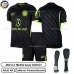 Atletico Madrid Away adult kit 26_27-over view