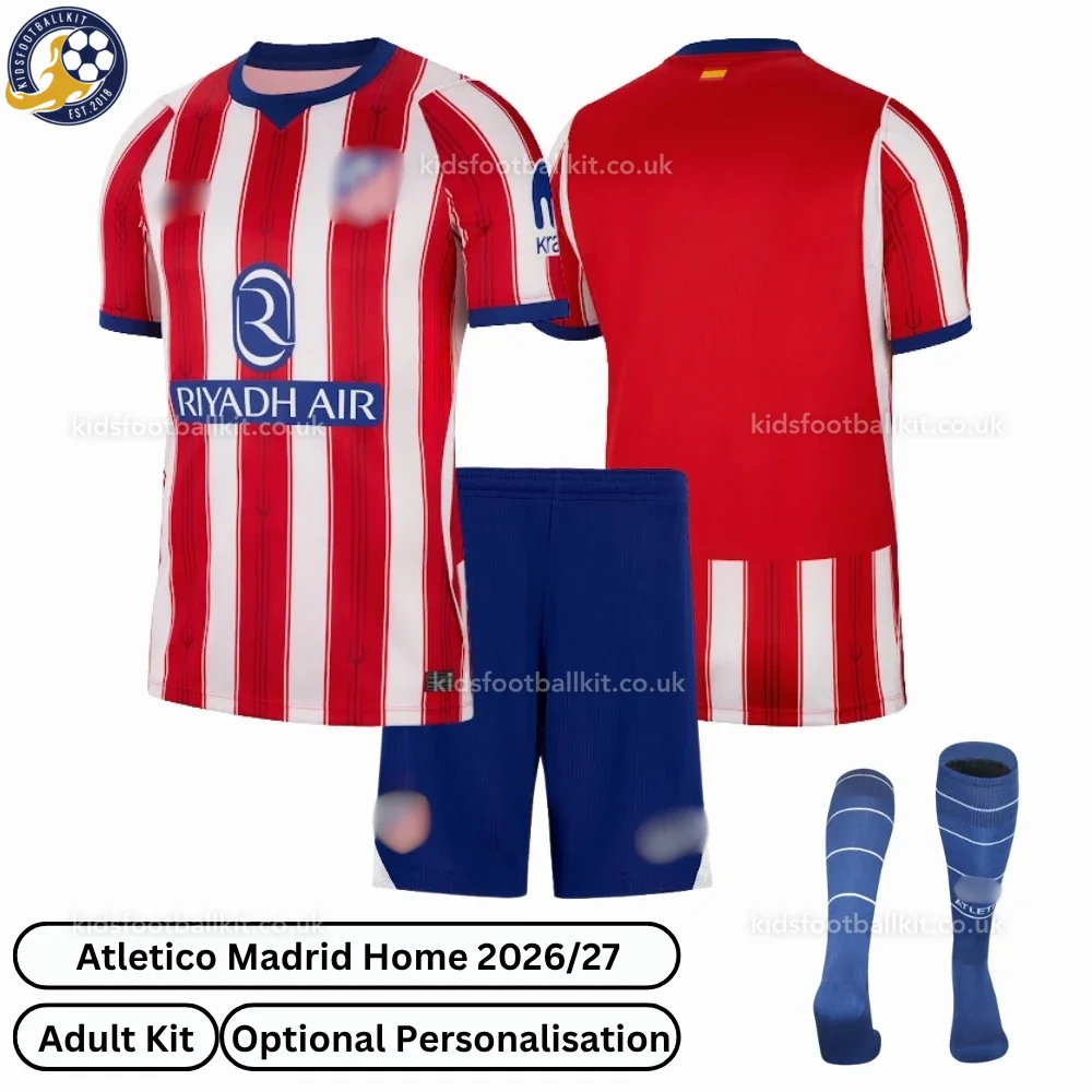 Atletico Madrid Home Adult Football Kit 2026/27 (With Socks)