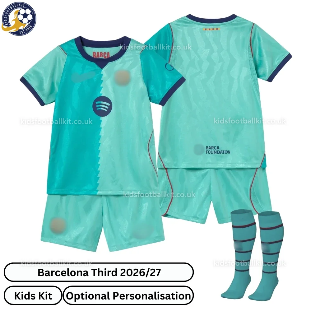 Barcelona Third Kids Football Kit 2026/27 (With socks)