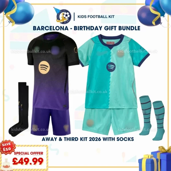 Barcelona away and third kids kit 26_27-with socks