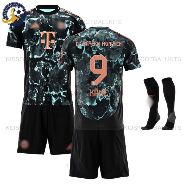 Bay^_^rn Away Kids Football Kit 2024/25 – KANE 9 (With Socks)