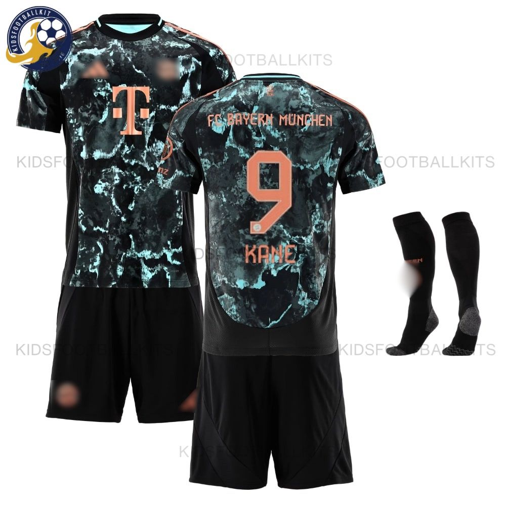 Bay^_^rn Away Kids Football Kit 2024/25 – KANE 9 (With Socks)