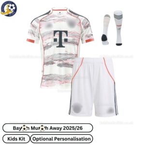 Bay^_^rn Away Kids Football Kit 2025/26 (With Socks)
