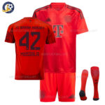 Bay^_^rn Home Kids Football Kit 2024/25 – MUSIALA 42 (With Socks)