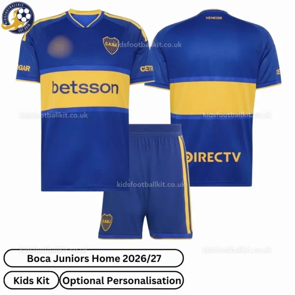 Boca Juniors home kids kit 26_27-over view