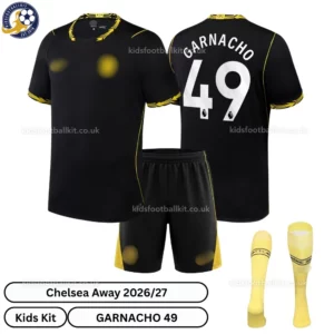 Chelsea Away Kids Kit 26_27-over view-GARNACHO 49-with socks