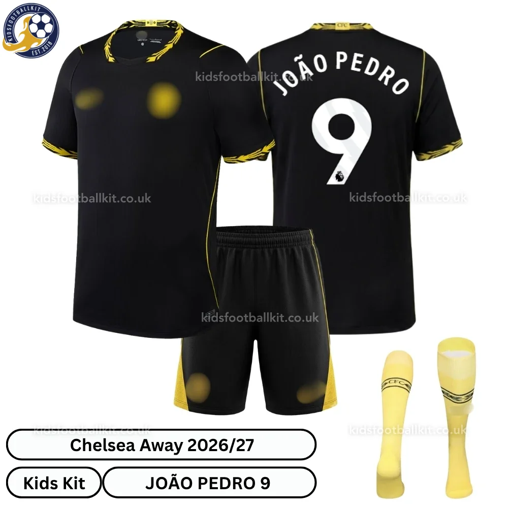 Chelsea Away Kids Football Kit 2026/27 – JOÃO PEDRO 9 (With socks)