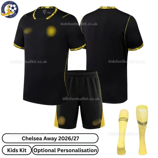 Chelsea Away Kids Kit 26_27-over view-with socks