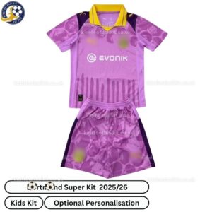 D0rt^_^mund Super Kids Football Kit 2025/26 (No Socks) - Fan version