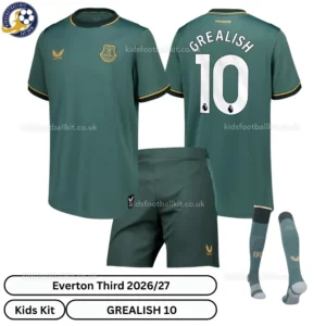 Everton third kids kit 26_27-over view-GREALISH 10