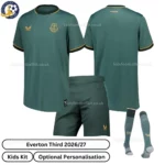 Everton third kids kit with socks 26_27-over view