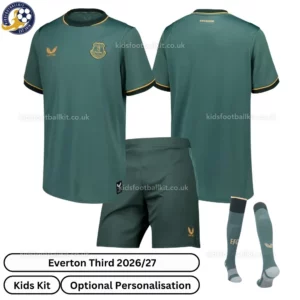 Everton third kids kit with socks 26_27-over view