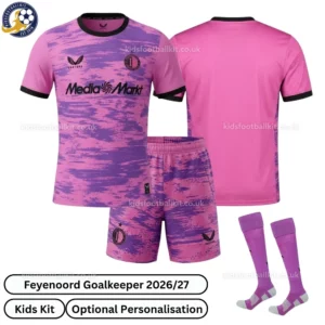 Feyenoord Goalkeeper Kids Kit 26_27-over view-with socks