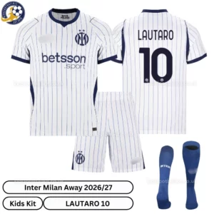 Inter Milan away kids kit 26_27-over view-LAUTARO 10-with socks