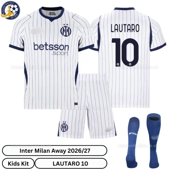 Inter Milan away kids kit 26_27-over view-LAUTARO 10-with socks